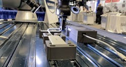 MirAI 2 controls a Universal Robots&apos; cobot to grab a USB connector from random or moving positions and plug/unplug it from a device.