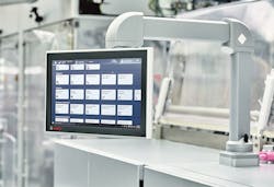 Beckhoff HMI control panel on Bosch packaging machinery. Source: Beckhoff.
