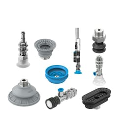 A selection of suction cups. The importance of testing various cup designs on packaging can&rsquo;t be overstated. Source: Festo