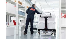 An example of an ABB autonomous mobile robot with VSLAM logistics technology.