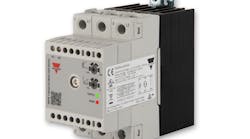 The RGTS Series single-phase motor soft-starters from Carlo Gavazzi can control 120 or 240 VAC induction motors up to 25A/3 hp.