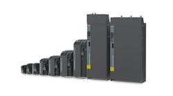 The Sinamics G120X series from Siemens have power ratings from 1 to 700 hp (0.75 to 630 kW).