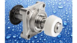 Stainless-Steel Stand-Out mounted bearings from KML meet the strict sanitary requirements of the Food Safety Modernization Act.