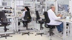 Understanding the importance of ergonomics, Bosch Rexroth has developed customizable workstation components, including swivel wo