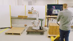 Palletizing application using FreeMove and ABB robot.